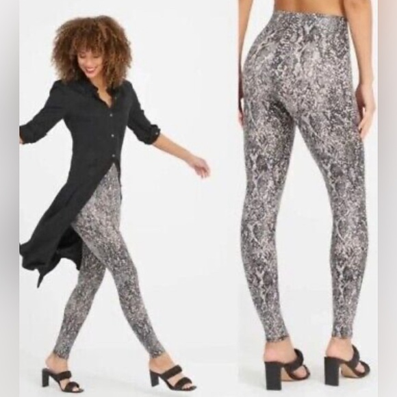 SPANX Snake skin shiny leggings size Small - Picture 1 of 5